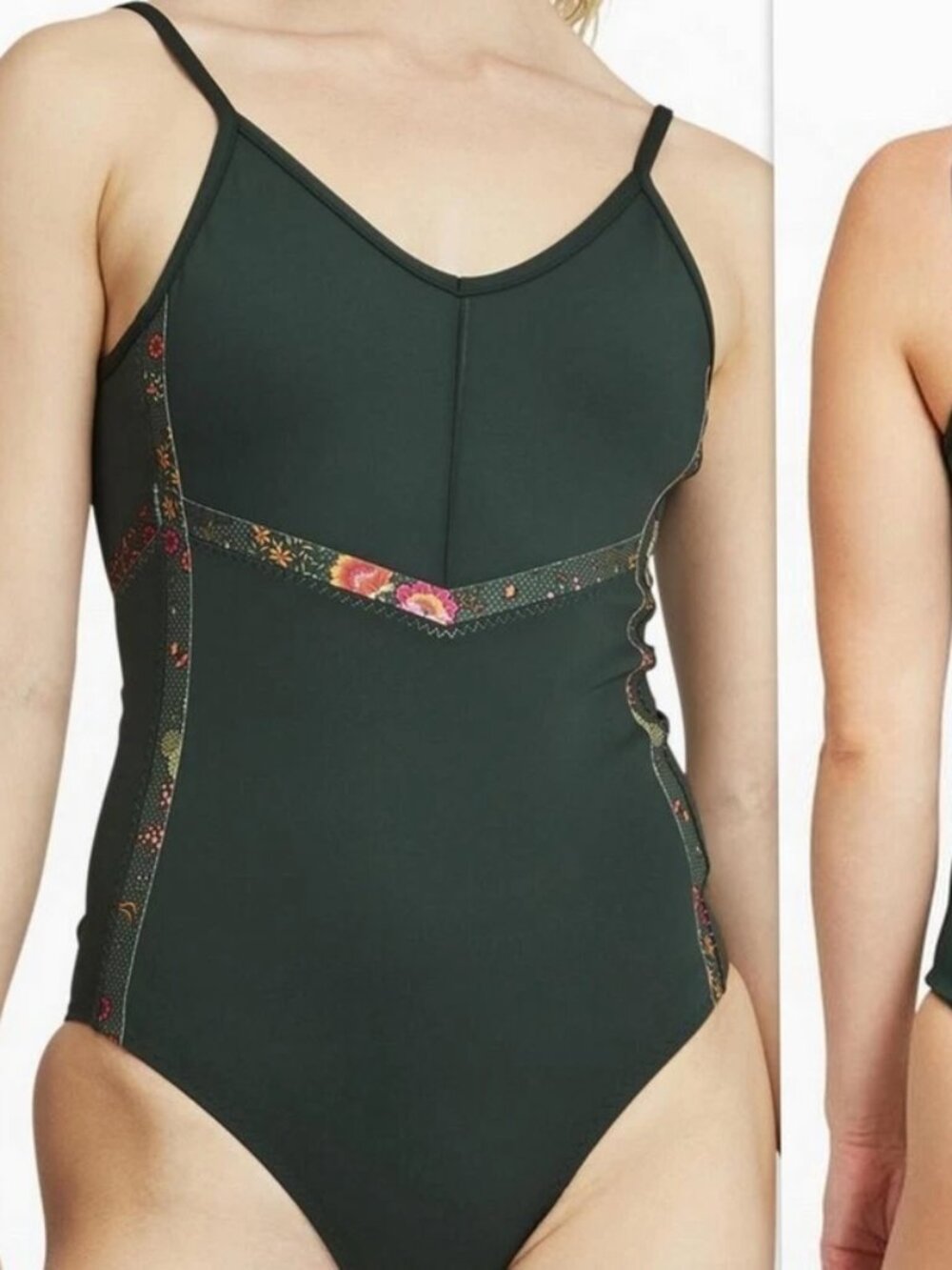 PUMA x LIBERTY Forever Luxe Training Leotard Bodysuit Green - Size Small - NWT
